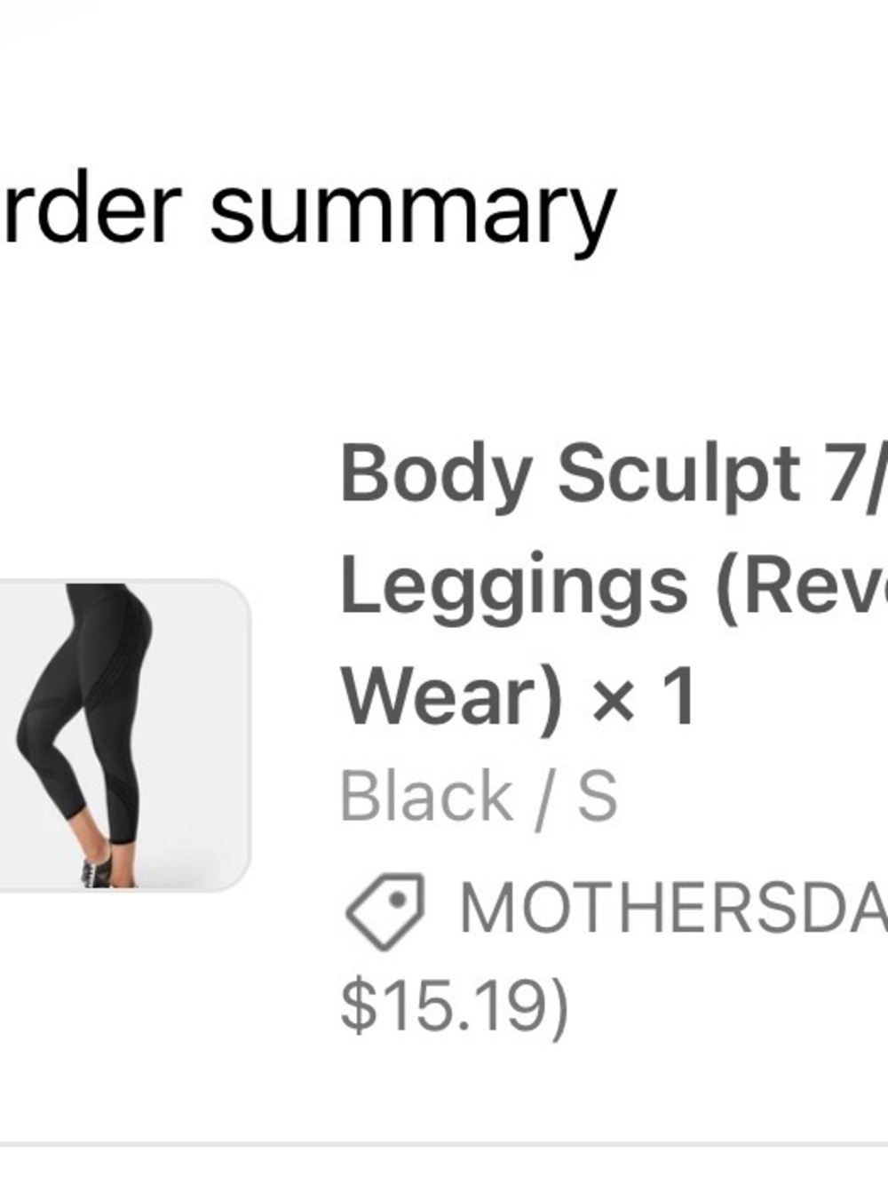 Fanka compression Body Sculpt 7/8 Leggings - Black